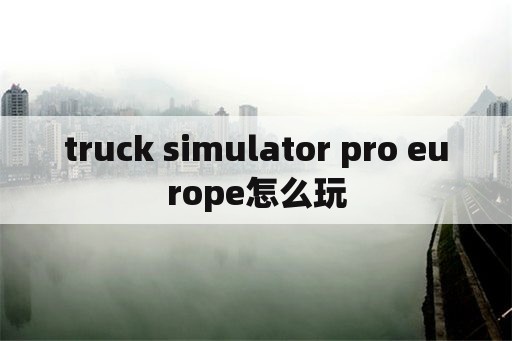 truck simulator pro europe怎么玩